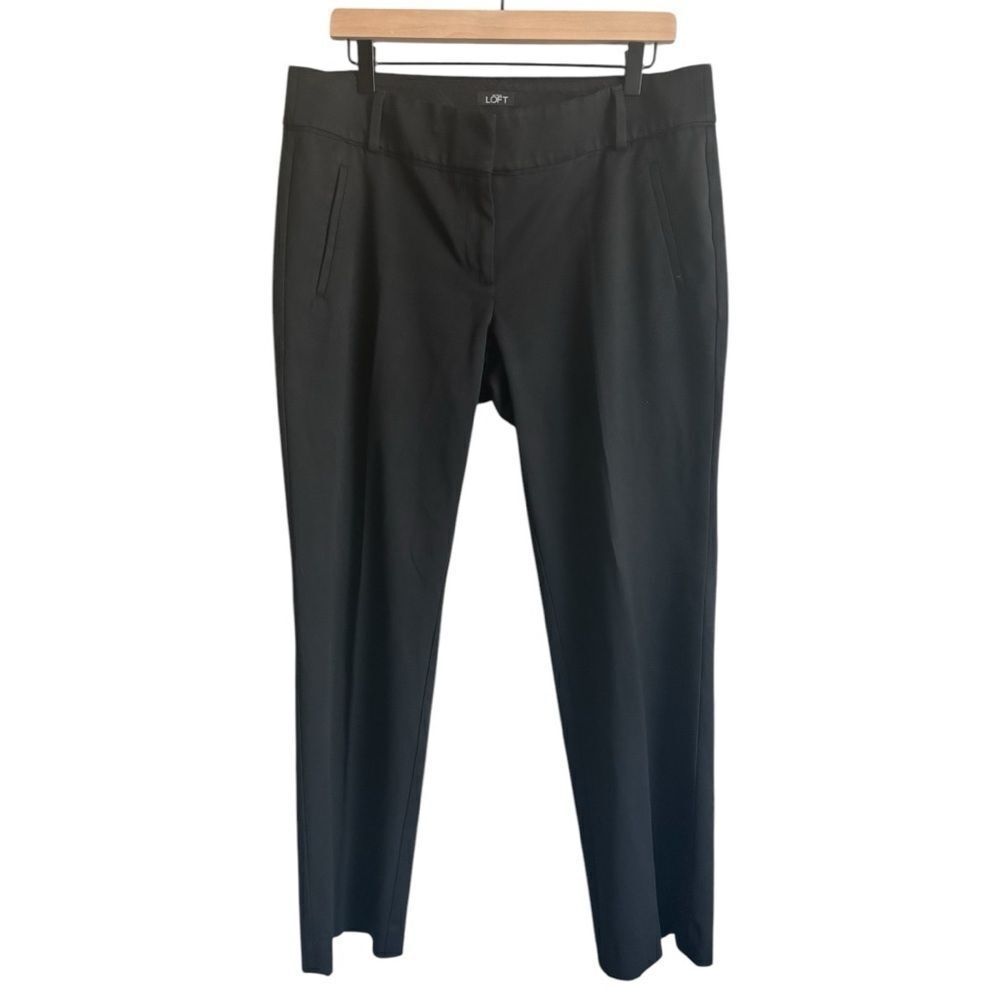 LOFT Marisa Black Straight Leg Pants